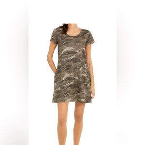 Camo T shirt dress with pockets